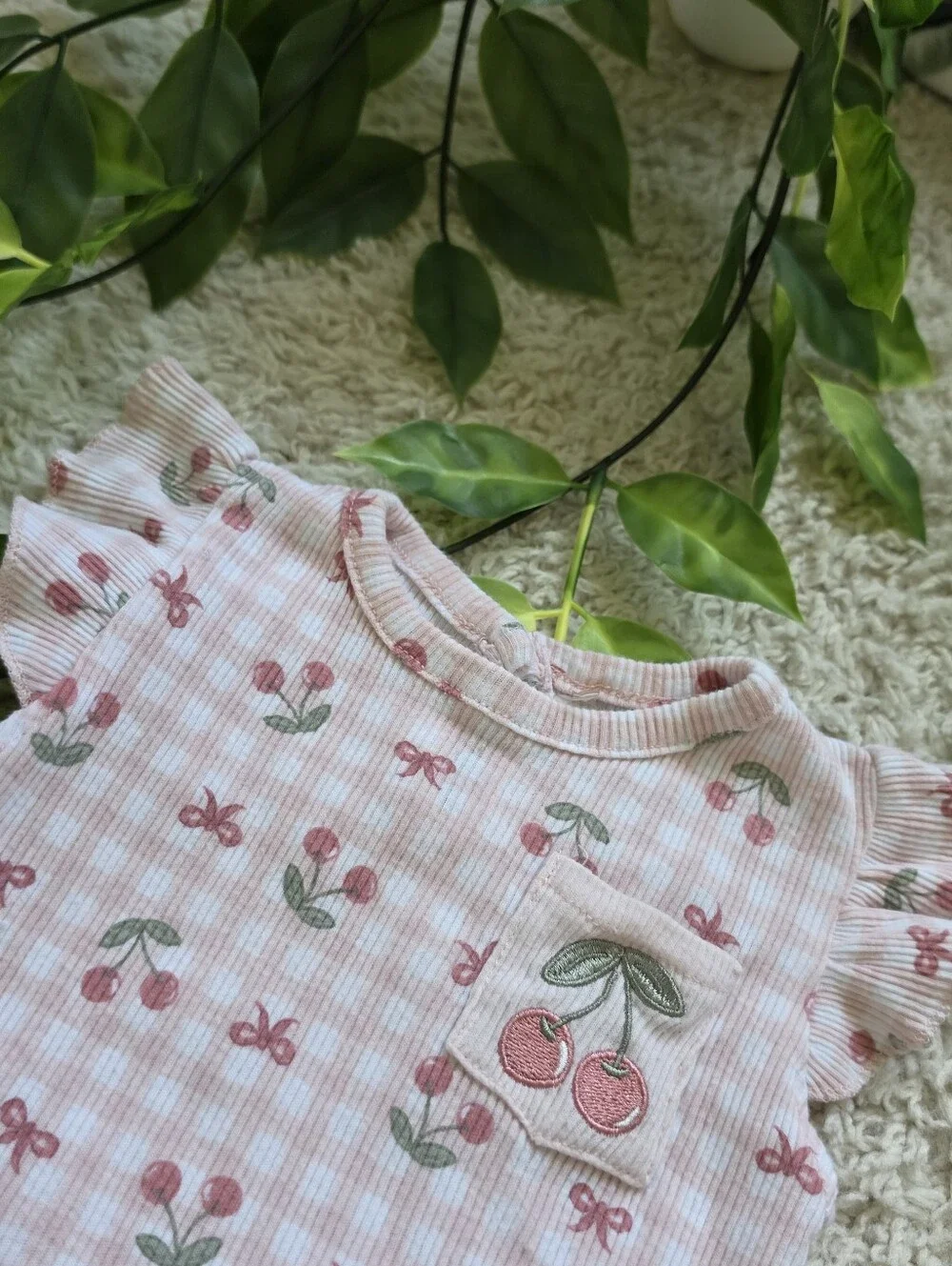 Baby Girl Cherry Outfit (6-9 Months)